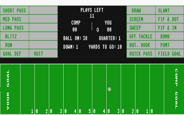 American Football atari screenshot